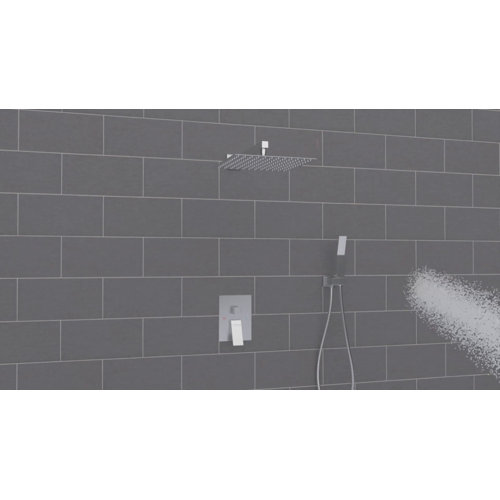 Cobbe 10" Rainfall Shower Head Complete Shower System with Roughin